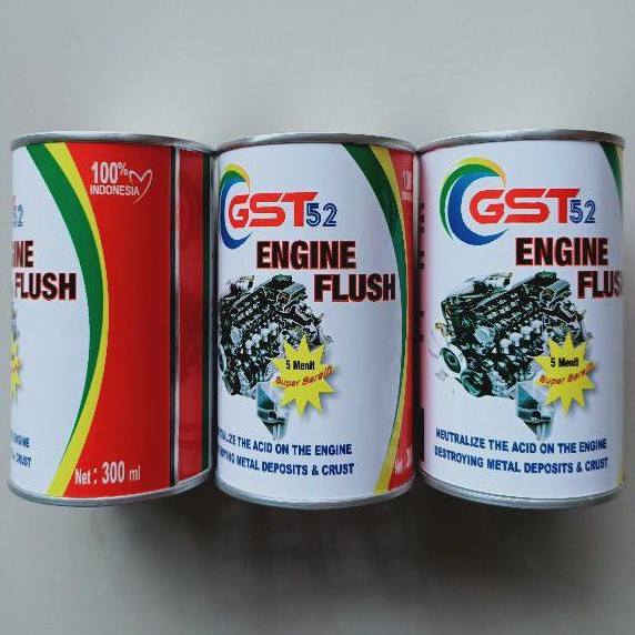 Engine Flush 300ml Gst52 pembilas oli mesin pembersih ruang dalam mesin mobil motor