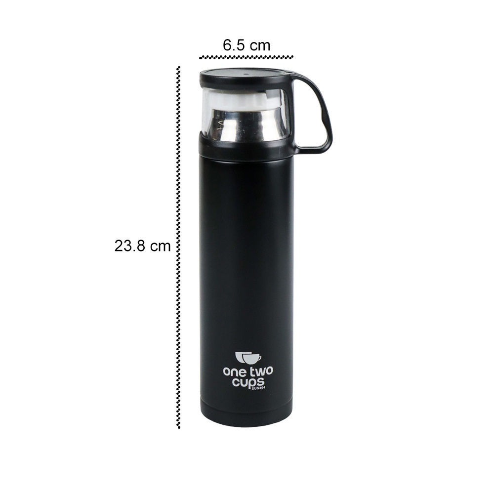 One Two Cups Botol Minum Thermos with Cup Head 500ml - SUS304