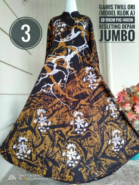 Gamis Twill Abstrak Jumbo