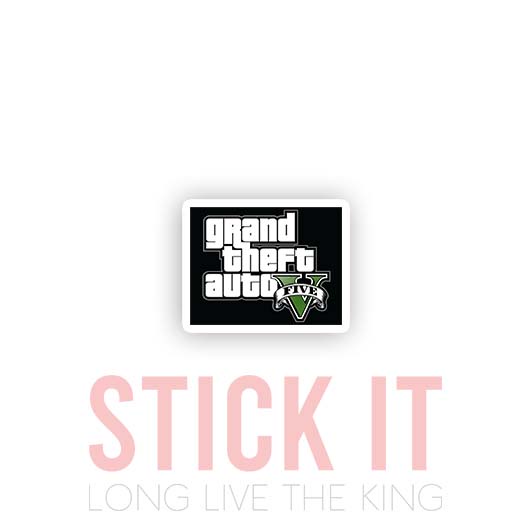 

Stiker sablon setrika DTF kaos baju sticker vinyl GTA 5 gamer 22