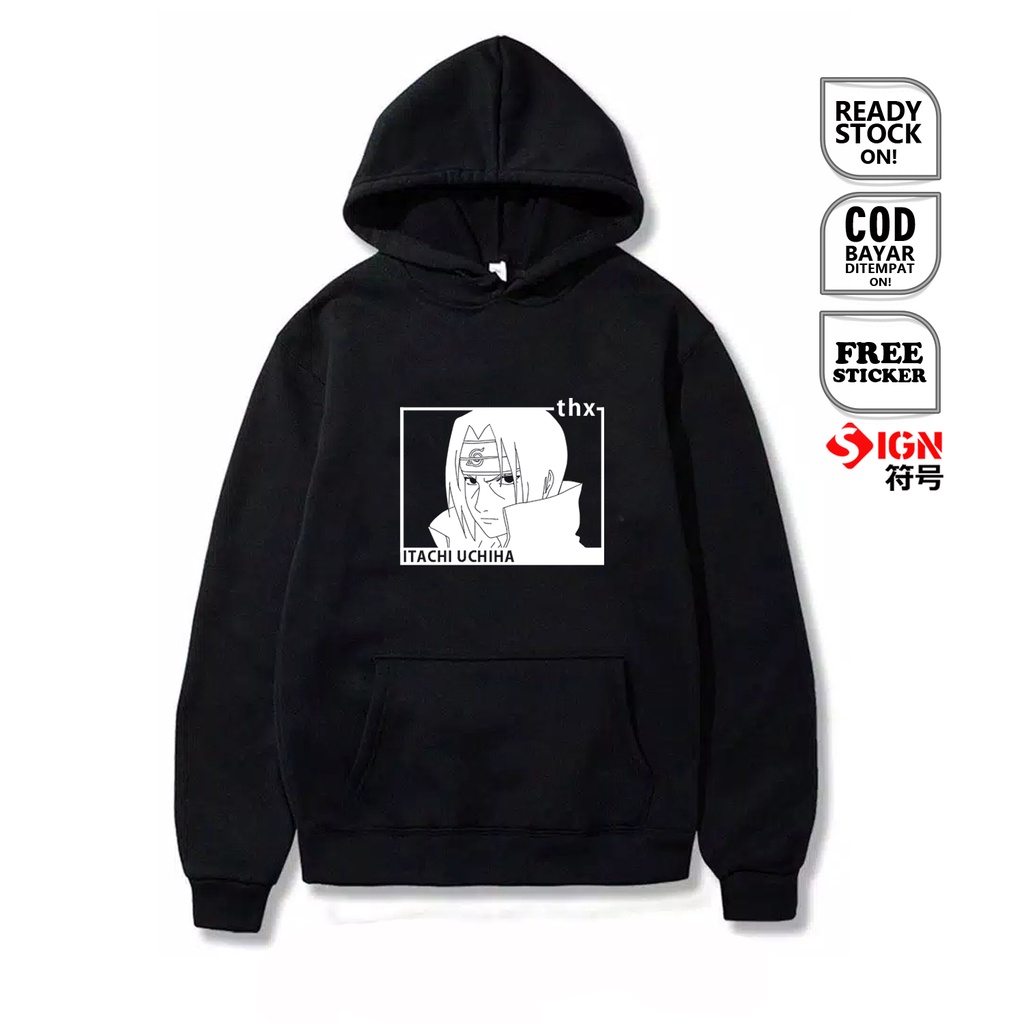 HOODIE ANIME MANGA ITACHI UCHIHA ANBU KONOHA UCHIHA CLAN NARUTO AKATSUKI SHINOBI SASUKE KISAME SIGN