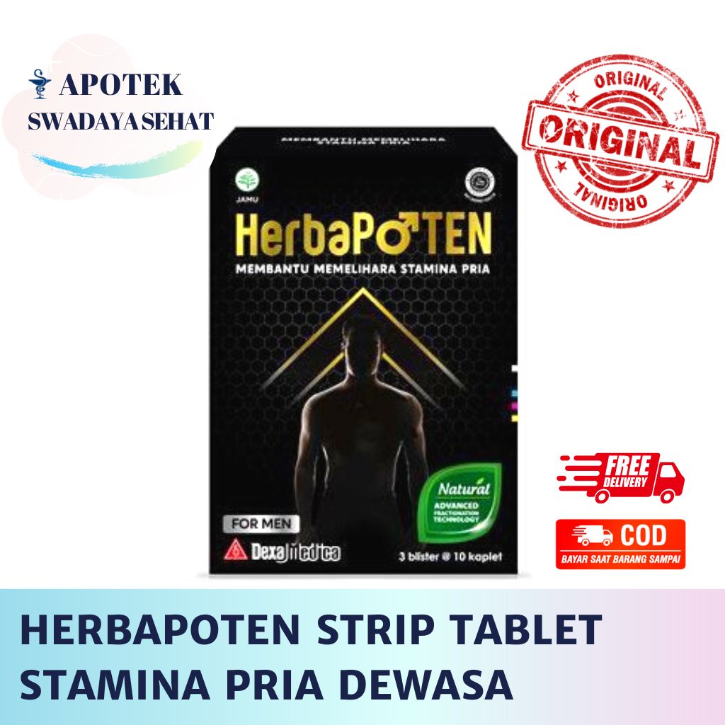 HERBAPOTEN Strip Tablet - Stamina Suplemen Pria Yang Dewasa