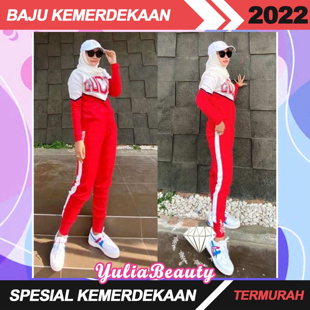 LEGGING SENAM CELANA 17 AGUSTUS BAJU SENAM MERAH PUTIH 17AN BAJU HARI KEMERDEKAAN INDONESIA BAJU IND