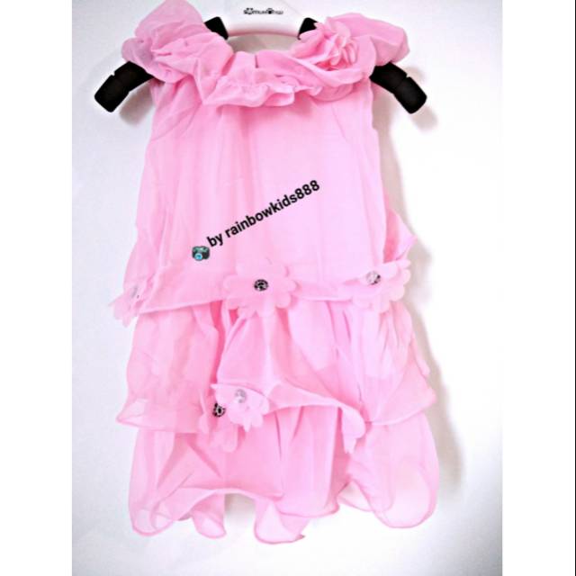 Dress Anak Impor Model Ngembang / Mini Dress Anak / Dress Bunga Anak