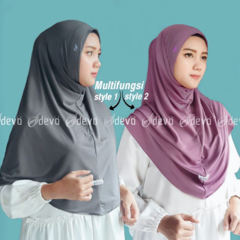 hijab instan bergo malay | jersey premium devo hijab