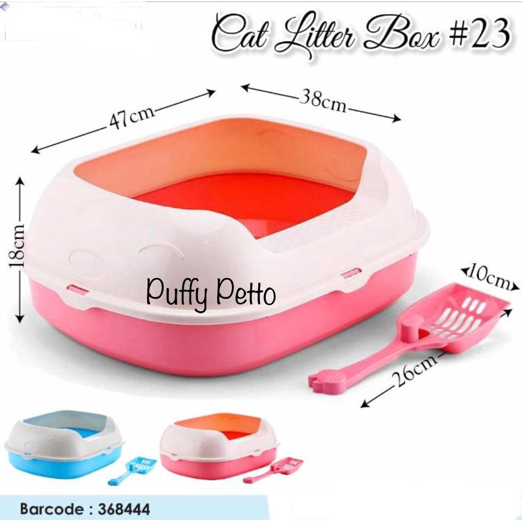 368444 Cat Litter Box 23 Set Bak Pasir Kucing dan Skop Plastik