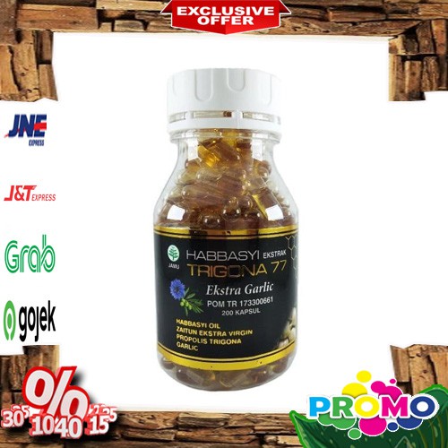 Kapsul Habbasyi Ekstrak Trigona 77 Ekstra Garlic 200 kapsul