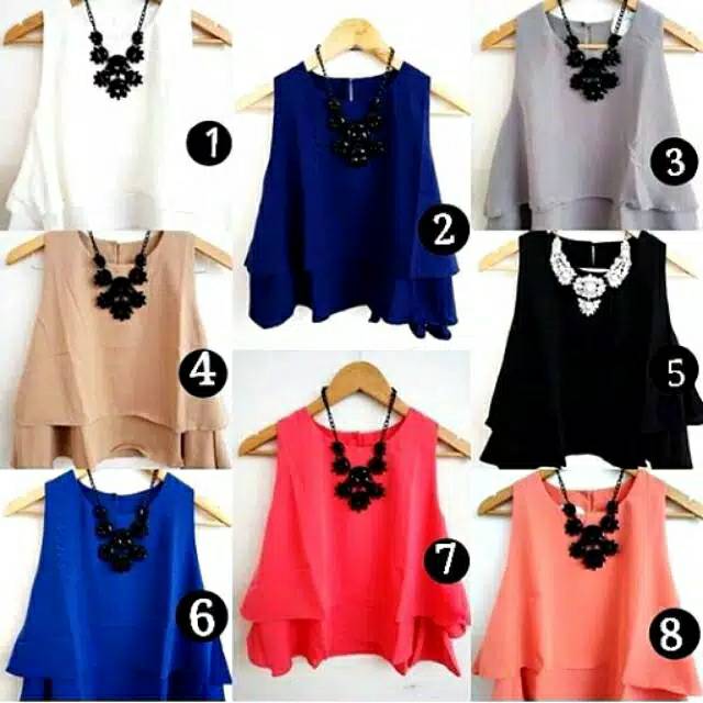 Tanktop double layer wanita tali besar