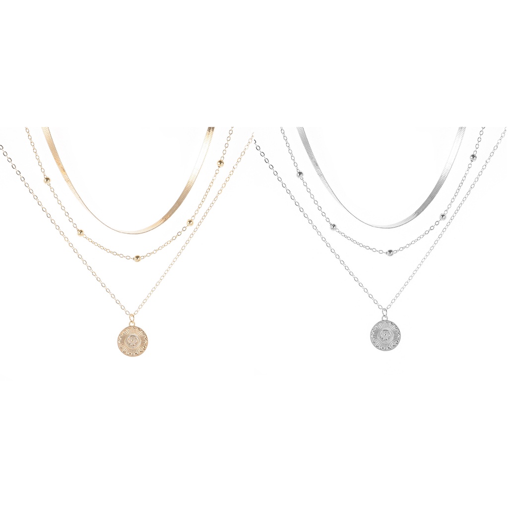 Hu Hu Hu Hu Hu Alat Bantu Pasang Kacamata♡ Kalung Liontin Bulat Motif Print Bunga Gaya Kasual Untuk Wanita