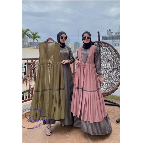 Gamis seide premium,gamis rompi