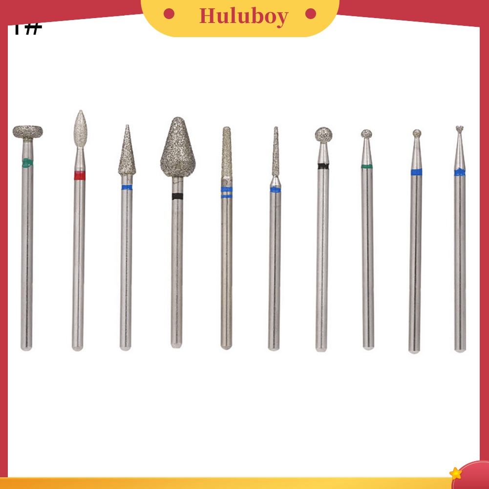 Huluboy Huluboy♡ 10pcs Mata Bor Pengikir Kuku Untuk Manicure / Pedicure