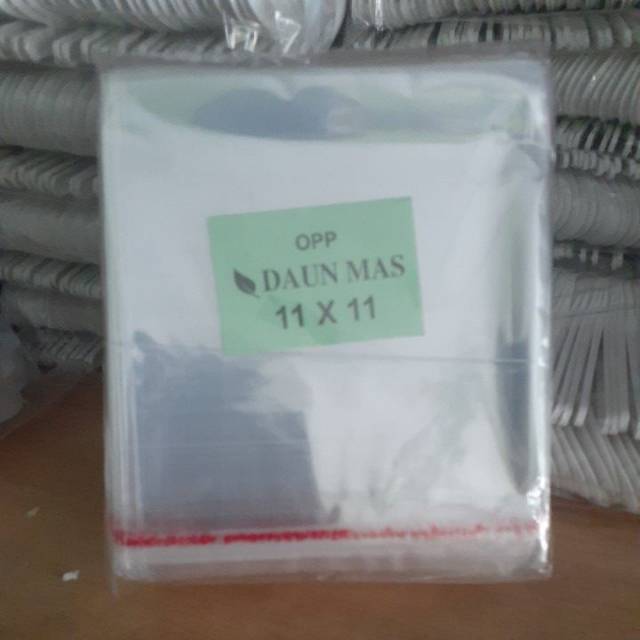 

1 pak Opp 11 x 11 plastik lem 18 micron klip 11x11 kuat bening
