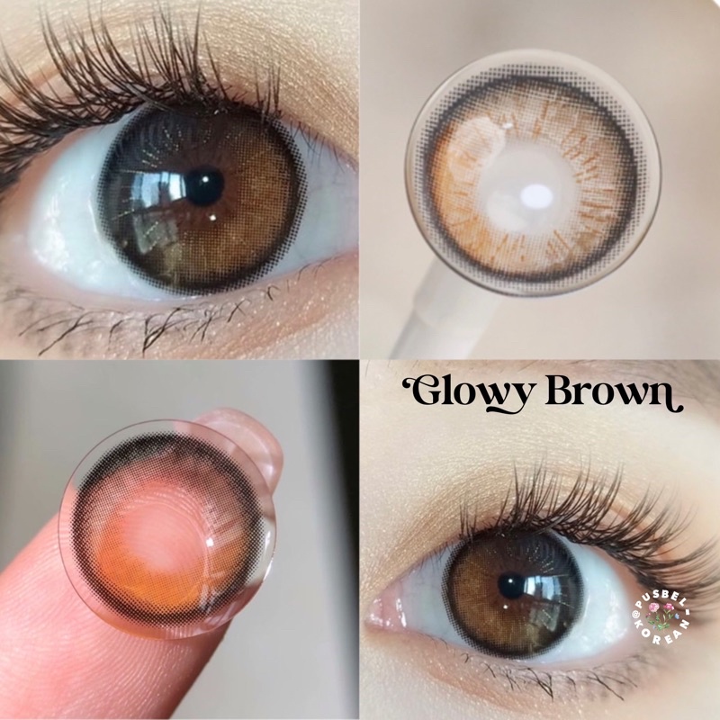 glowy brown gray black blue choco softlens ala filter original korea