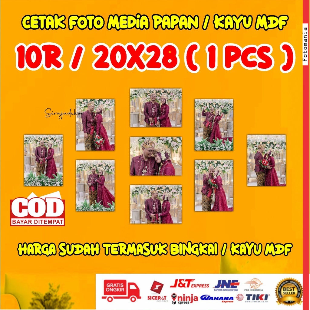 HIASAN DINDING FOTO 10R ( 20X28) / CETAK FOTO BINGKAI /WEDDING SIGN / WALLDECOR / WEDDING FOTO / KAD