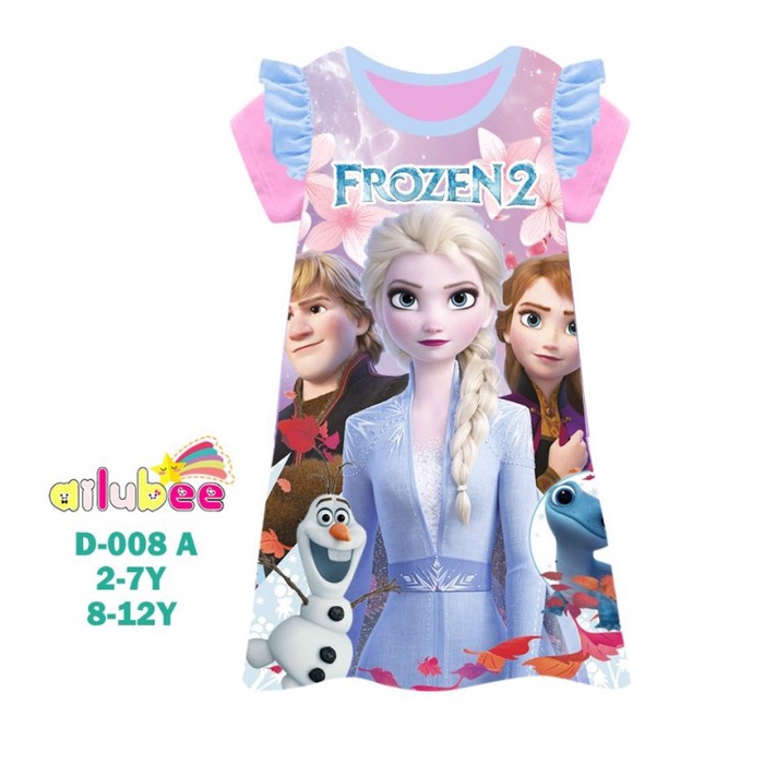 [GRATIS ONGKIR] DASTER ANAK FROZEN | DRESS FROZEN | DASTER ELSA | DASTER ANNA TERPERCAYA