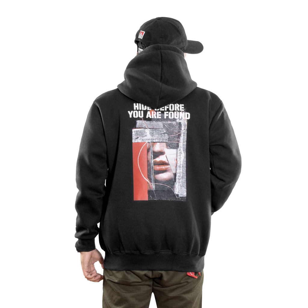 Hoodie Fleece Hitam - Roofwell | SweaterJahitan Overdeck | Hody Sablon Raster | Switer Unisex