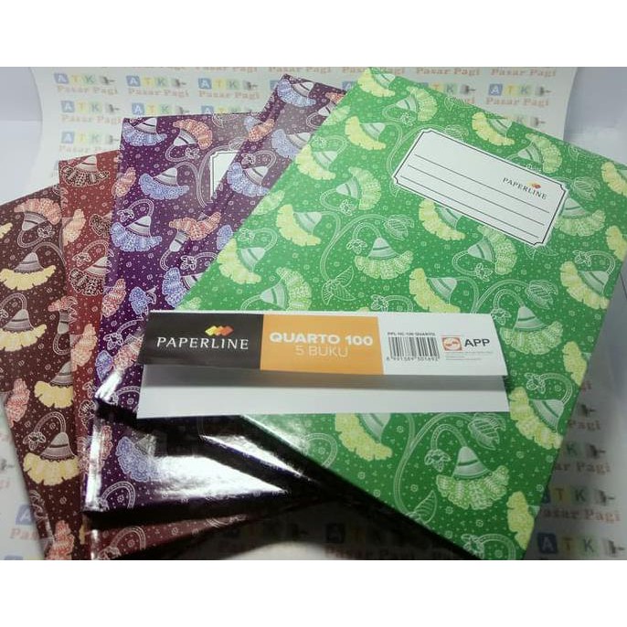 

Buku hard cover paperline kwarto 100 lbr