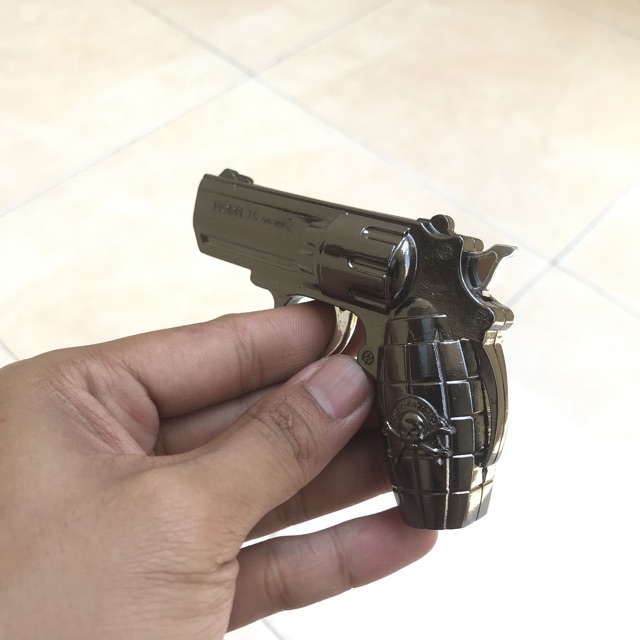 Korek Api Bara Pistol+Senter Mini RJ3708 Korek Api Gas Isi Ulang