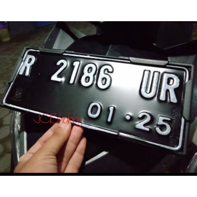 Cover plat nomor motor UNIVERSAL Honda original AHM komplit baut