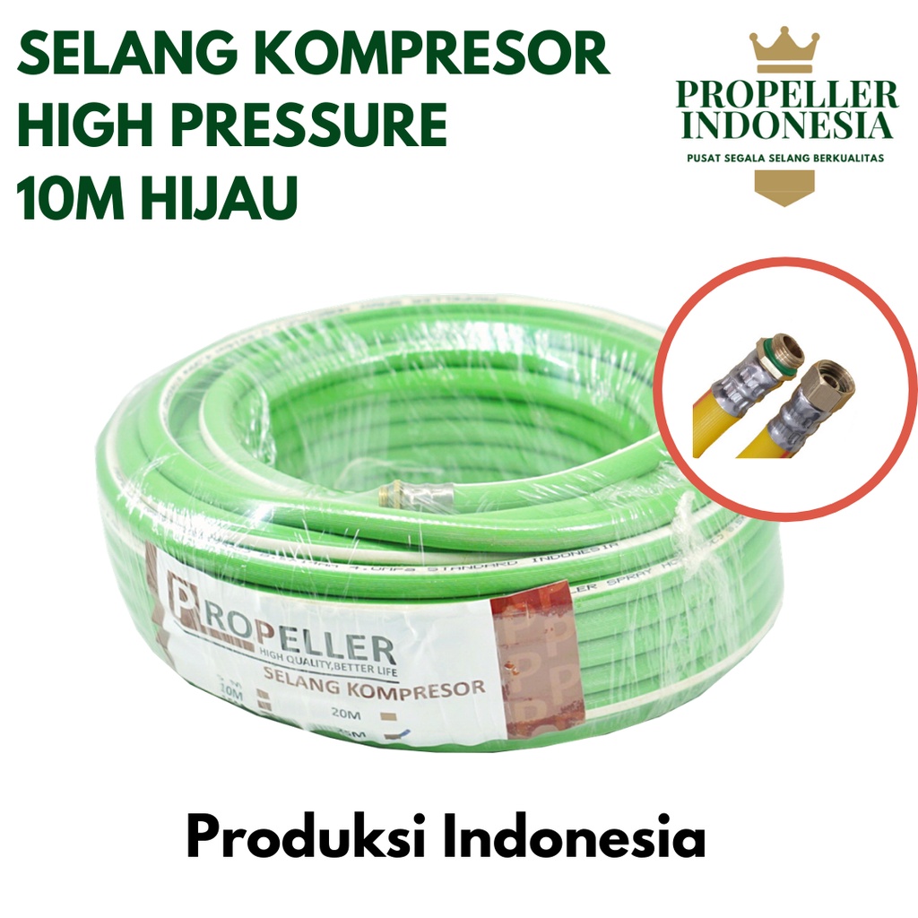 Selang Paket Kompresor Hijau RHINOCEROS 5M Selang Kompresor Angin Selang Kompresor Angin Yang Bagus