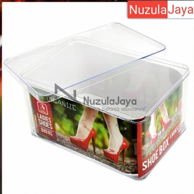 {{{{{{] Boxbox kotak sepatu high heels transparan Ace hardware