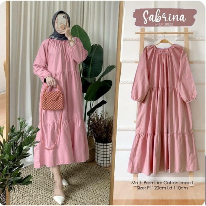 JF Sabrina Midi Dress Tunik Jumbo Premium