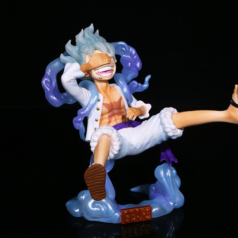 Mainan Action Figure Anime One Piece Sun God Nika Gear 5 Luffy Kepala Ganda Bahan Pvc