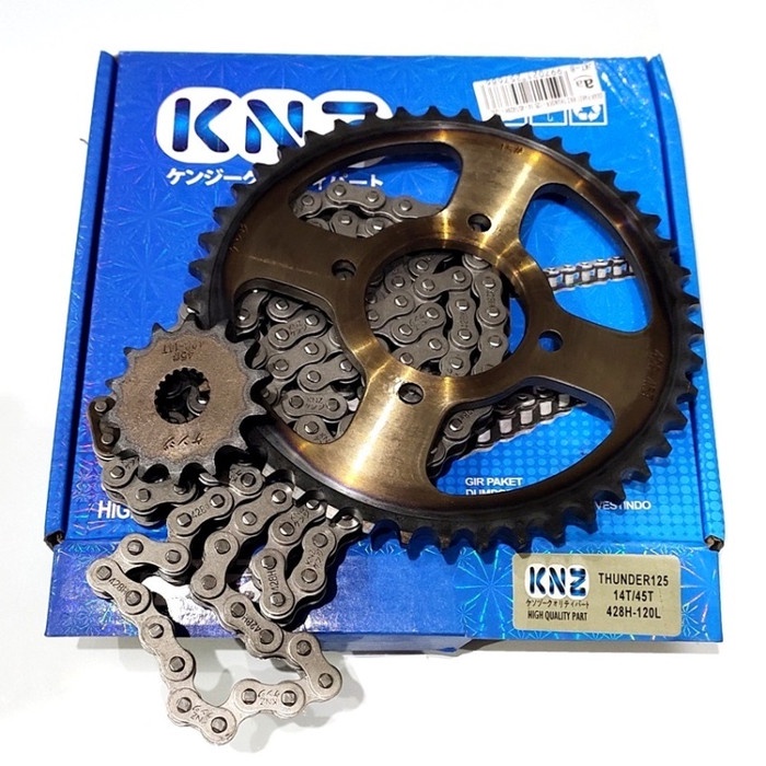 RSPS GEAR SET THUNDER 125 CHAIN KIT THUNDER 125 KNZ 14T-45T