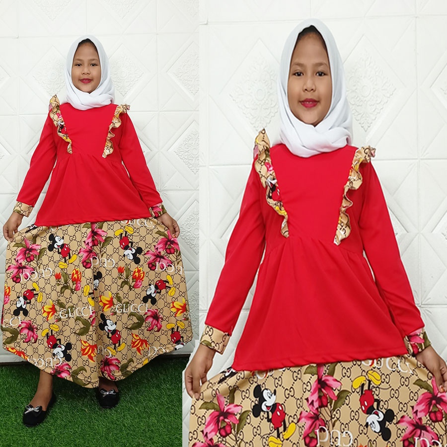 ( 6-12 TAHUN ) SETLAN GUCIMIKY BAJU DAN ROK ANAK GL FASHION