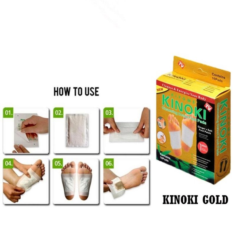 Koyo Herbal Kaki Kinoki Gold Detox 1 Box Isi 10 Pcs