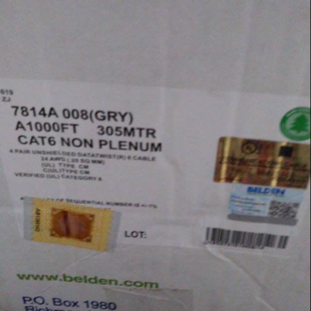 Cable Belden 7814A utp cat6
