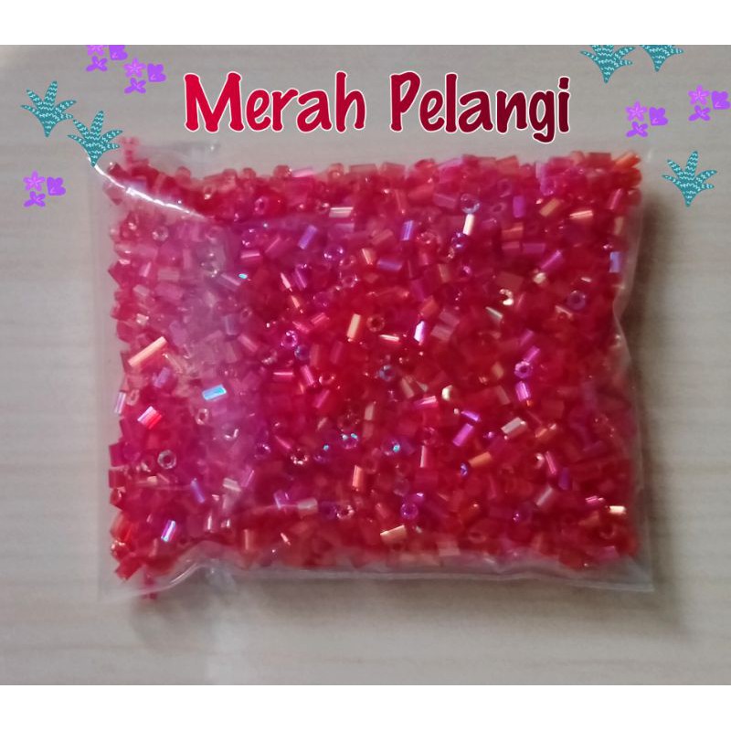 Mote Manik Payet Bambu Patah Pelangi 10 gram -