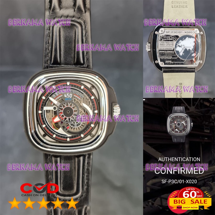 BEST SELLER JAM PRIA IMPORT SEVENFRIDAY SF TIPE P ASIAN ETA BOX ORI STRAP LEATHER JAM PRIA MEWAH JAM