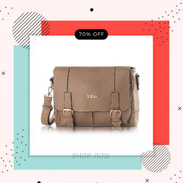 [ORIGINAL]TAS BRANDED MERK INFICLO/TAS SELEMPANG WANITA/SLEMPANG CEWEK FORMAL KERJA KANTORAN COKLAT