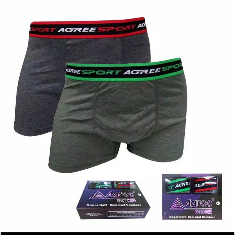 2 PCS BOXER PRIA | BOXER AGREE | CELANA DALAM PRIA