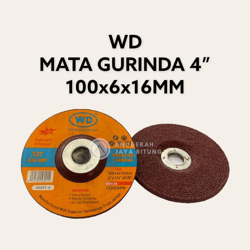 Mata Gurinda WD 4" Tebal 6MM /Batu Poles