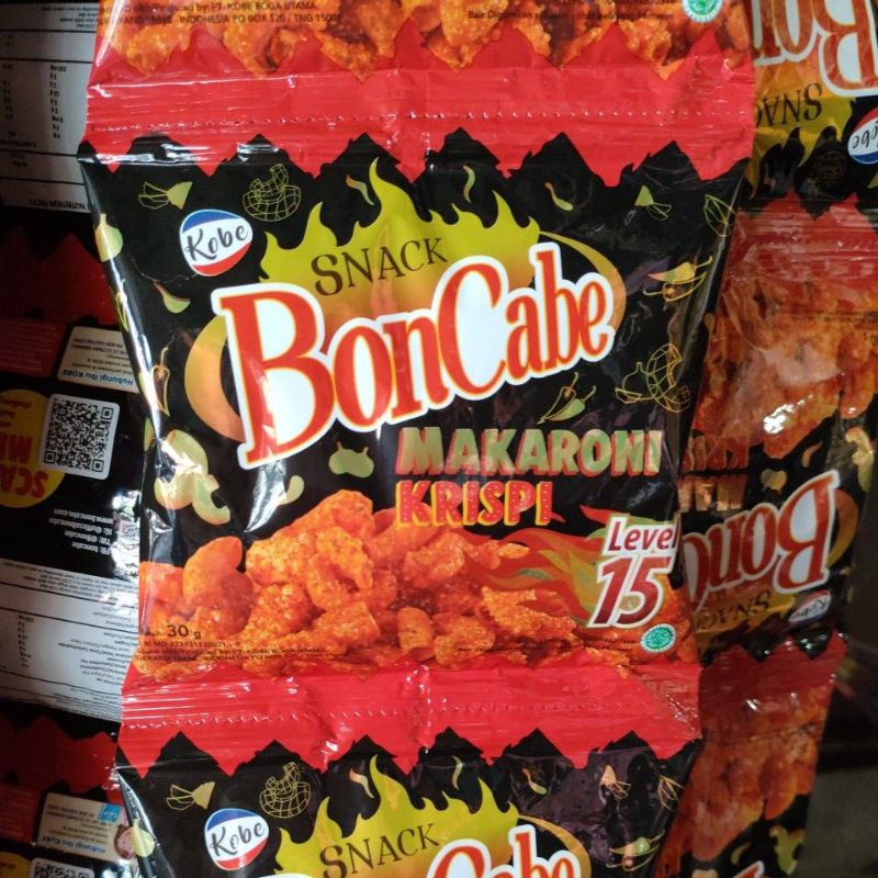 kobe snack bon cabe makaroni krispi level