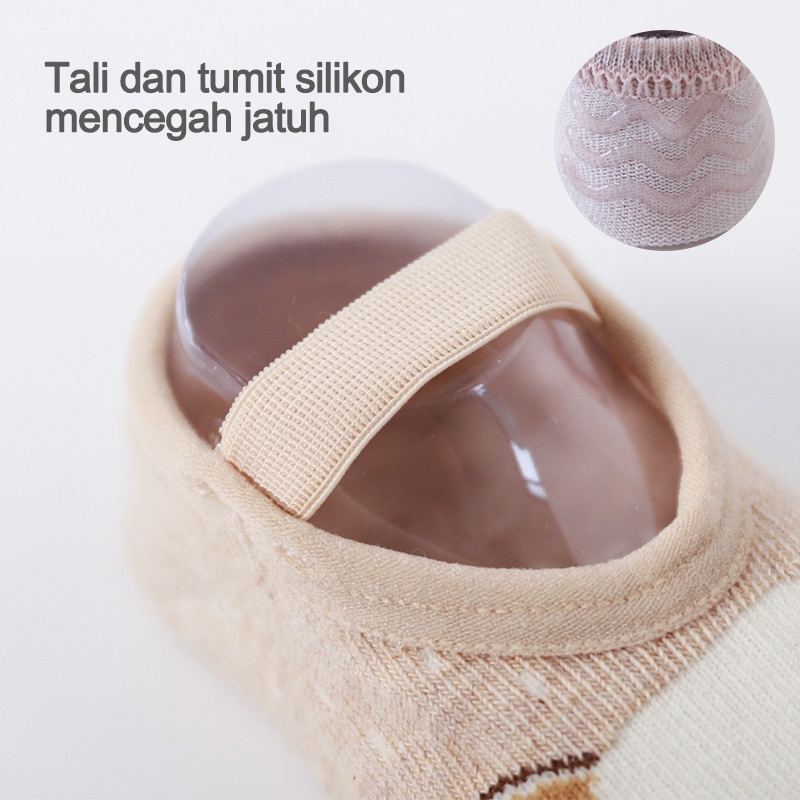 Kaos kaki anak bayi ankle dengan strap/Kaos kaki bayi/Sepatu kaus kaki anak bayi bahan katun anti slip/Kaos kaki anti slip  L116/117