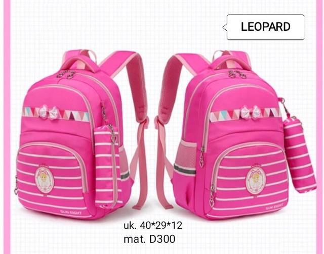 Backpack anak garis ransel anak tas ransel 2in1 tas barbie 2in1 plus tempat pensil tas barbie