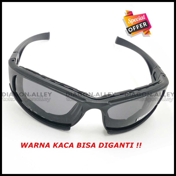 Kacamata Sepeda Polarized Tactical Sport Military Anti Uv Dustproof Windproof Dustproof 4 Lensa