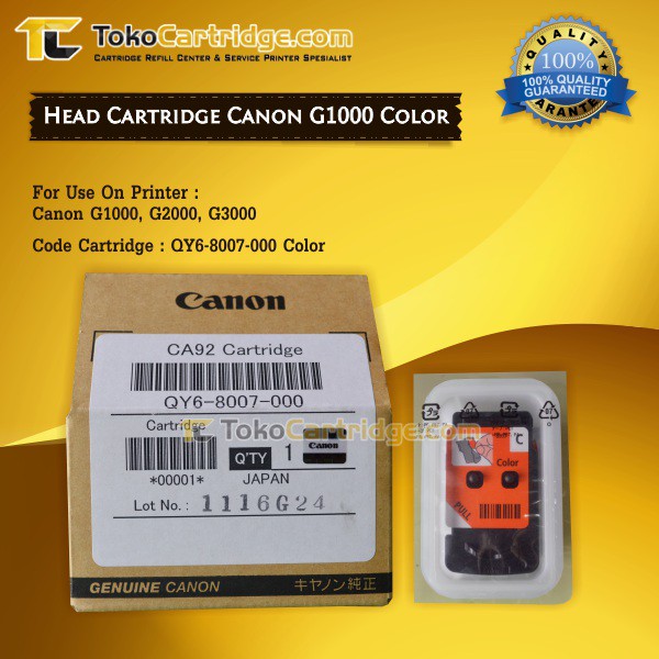 Head Cartridge Printer Canon G1010 G2010 G3010 G4010 G1000 G2000 G3000 G4000 Ori Color QY6-8007-000