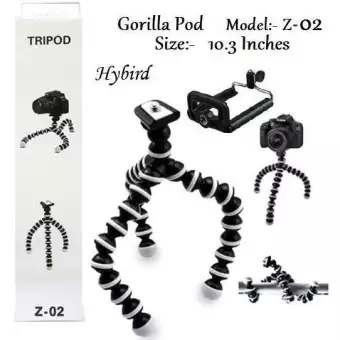 Tripod HP Kamera Gorilla Pod Z-02 Tongsis 10.3 Inch Stand Holder Handphone Portable OCEANMART OCEAN MART Murah Grosir