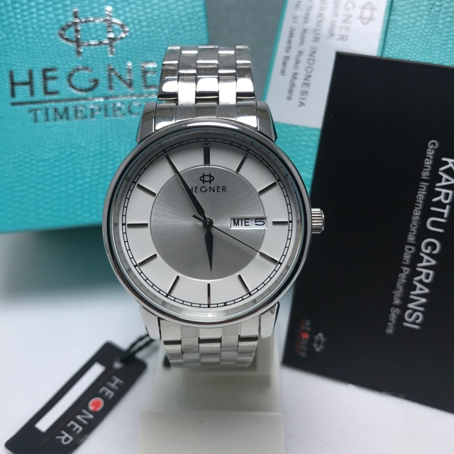 Jam tangan Hegner Timepieces HW 5049 G silver original