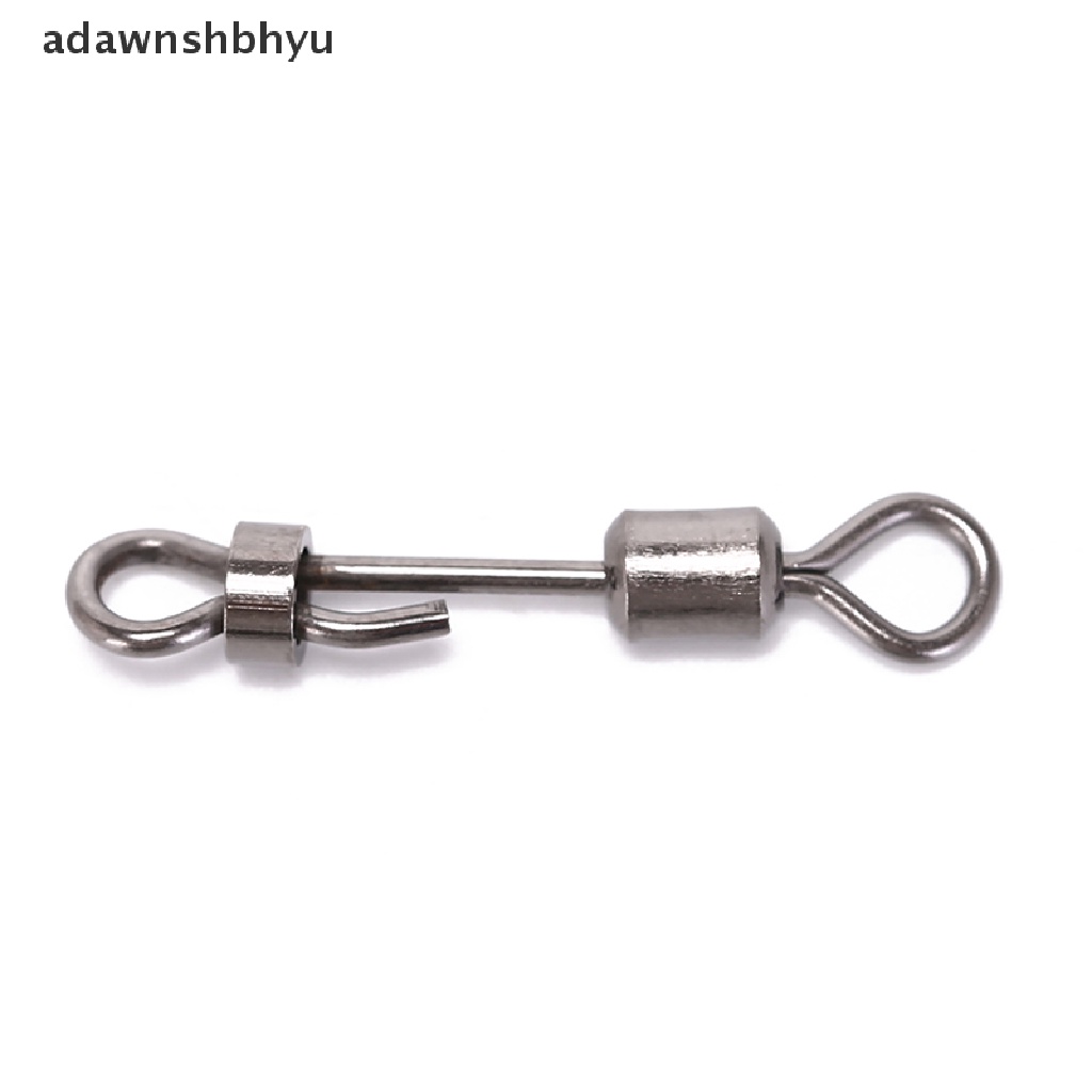 Adawnshbhyu 10pcs Steel Quick Lock Swivels Interlock Snap Fishing Lure Tackles Memancing Ikan Gurame