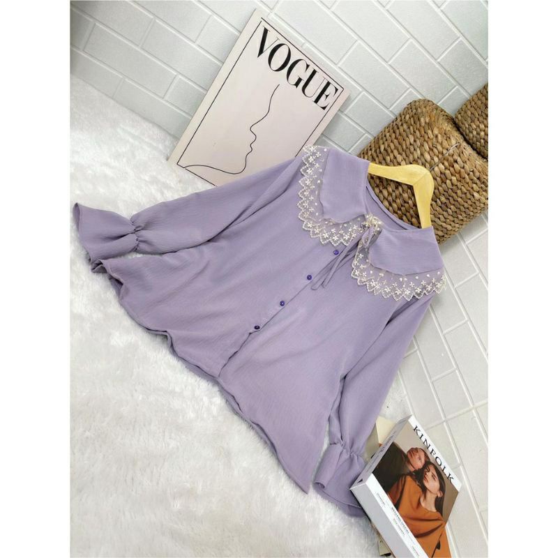 Kemeja Wanita Lengan Kerut Premium Murah Orisolofashion