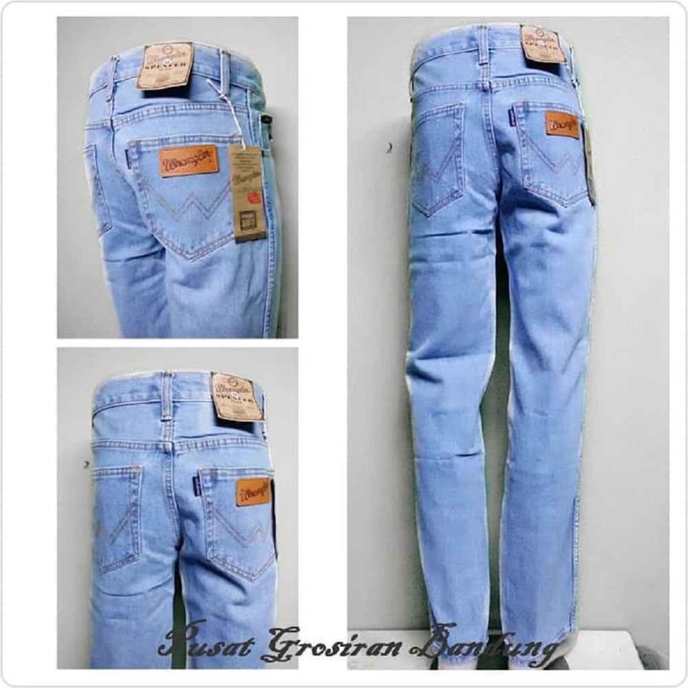 JEANS WR  BASIC JEANS MODEL REGULER / STANDAR BIRU MUDA / BIOBLITZ PREMIUM BANDUNG