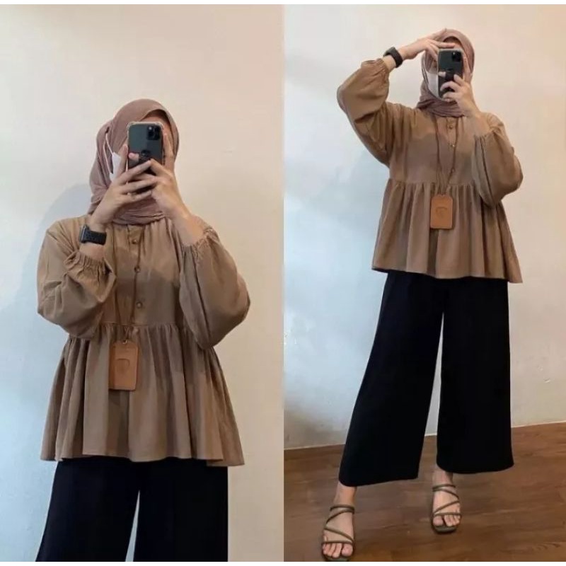 RANIA BLOUSE WANITA TERBARU 2022 VIRAL KEKINIAN /BLOUSE WANITA LENGA PANJANG/ BLOUSE WANITA JUMBO BLUSE WANITA MUSLIM 2022/BLUSE WANITA MURAH/BLUSE WANITA CRINKLE IMPORT/BLUSE WANITA LENGAN PANJANG KOREA STYLE/BLUSE PUTIH WANITA 2022 SIZE M-L-XL-XXL-XXXL