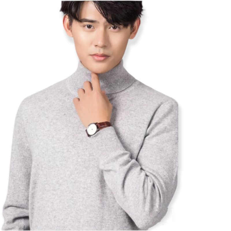 SN - Long neck / turtle neck sweater rajut pria korean style