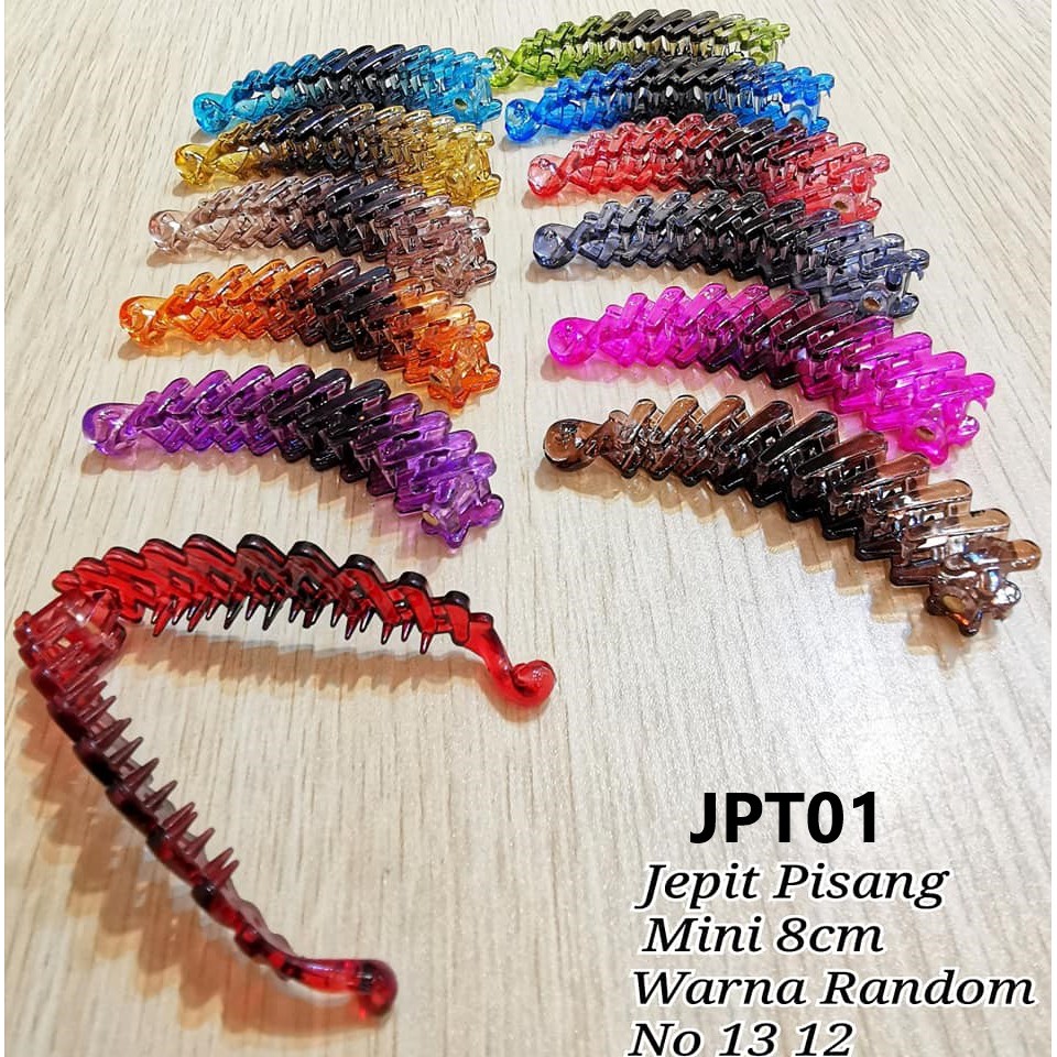 

(LUSINAN 12 Pc) Jepit Pisang Minnie 8 cm Mix Warna JS 0045