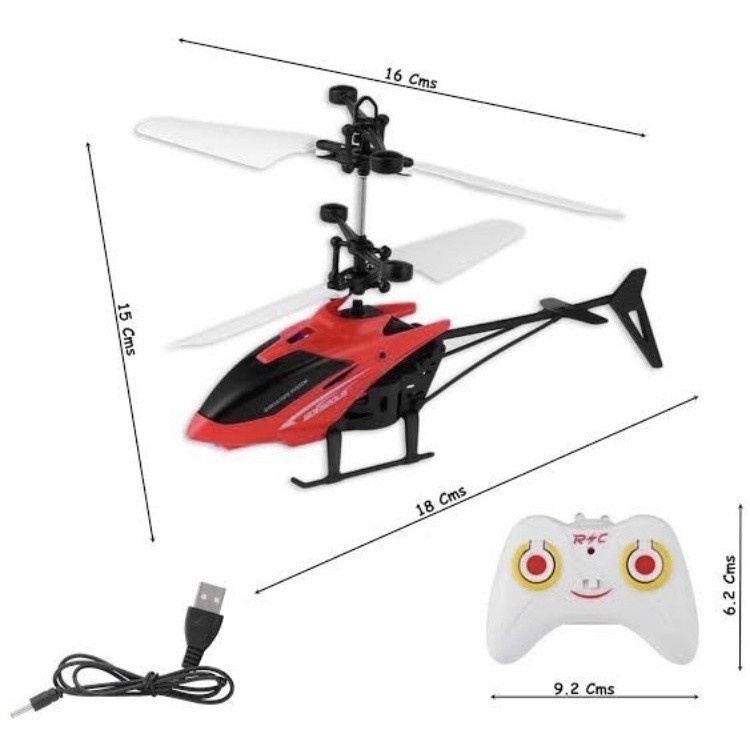 Mainan Anak Helikopter Sensor Tangan &amp; Remote Control